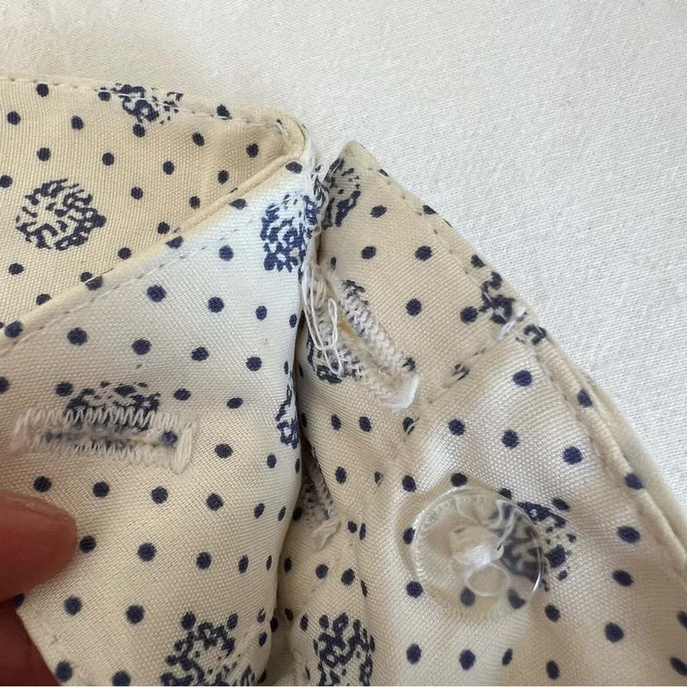 Vintage Union Made JH Collectibles White and Blue Floral Maxi Skirt - Picture 8 of 14